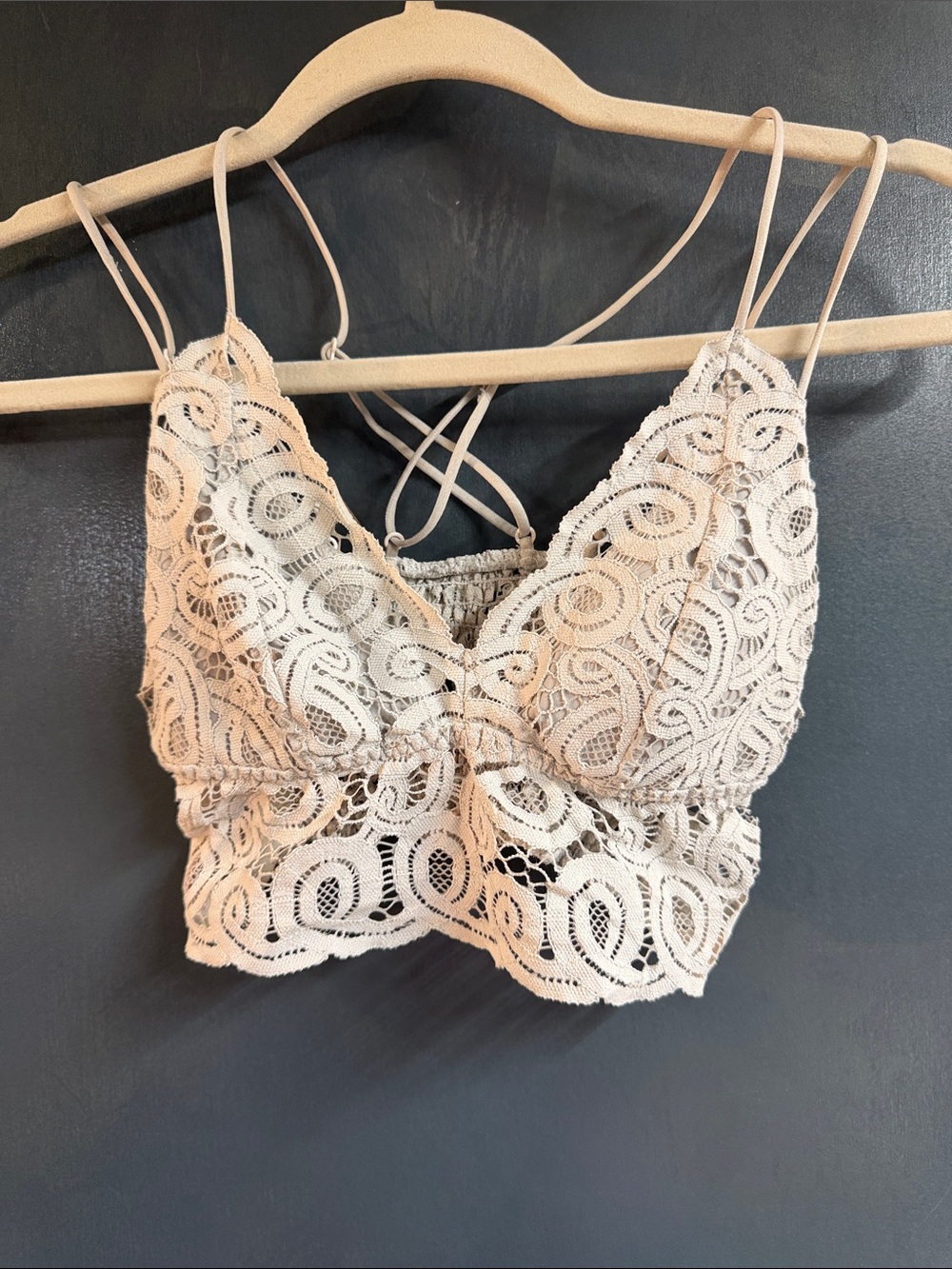 PINK Victoria's Secret Lace Bralette - Cream